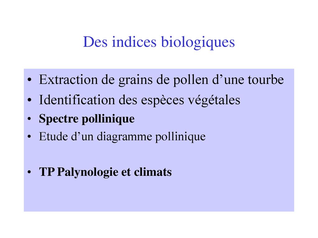 Des Indices Biologiques Ppt T L Charger